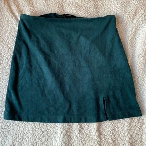 Blue velvet skirt